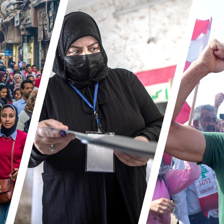 Women and protesters in Egypt, Iraq, Lebanon