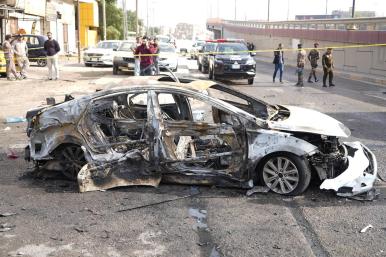 Exploded car in Basra