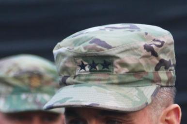 Three-star rank insignia of a US Army Lieutenant General