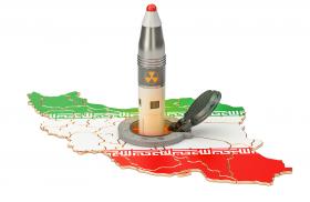 Iran warhead on Iran map