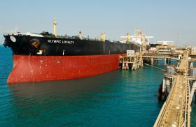 Oil tanker near Basra port, Iraq