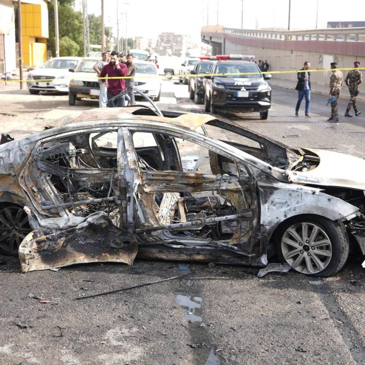 Exploded car in Basra