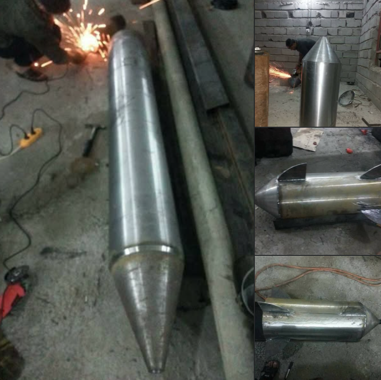 Domestically-manufactured rocket produced by Harakat al-Abdal, 2017