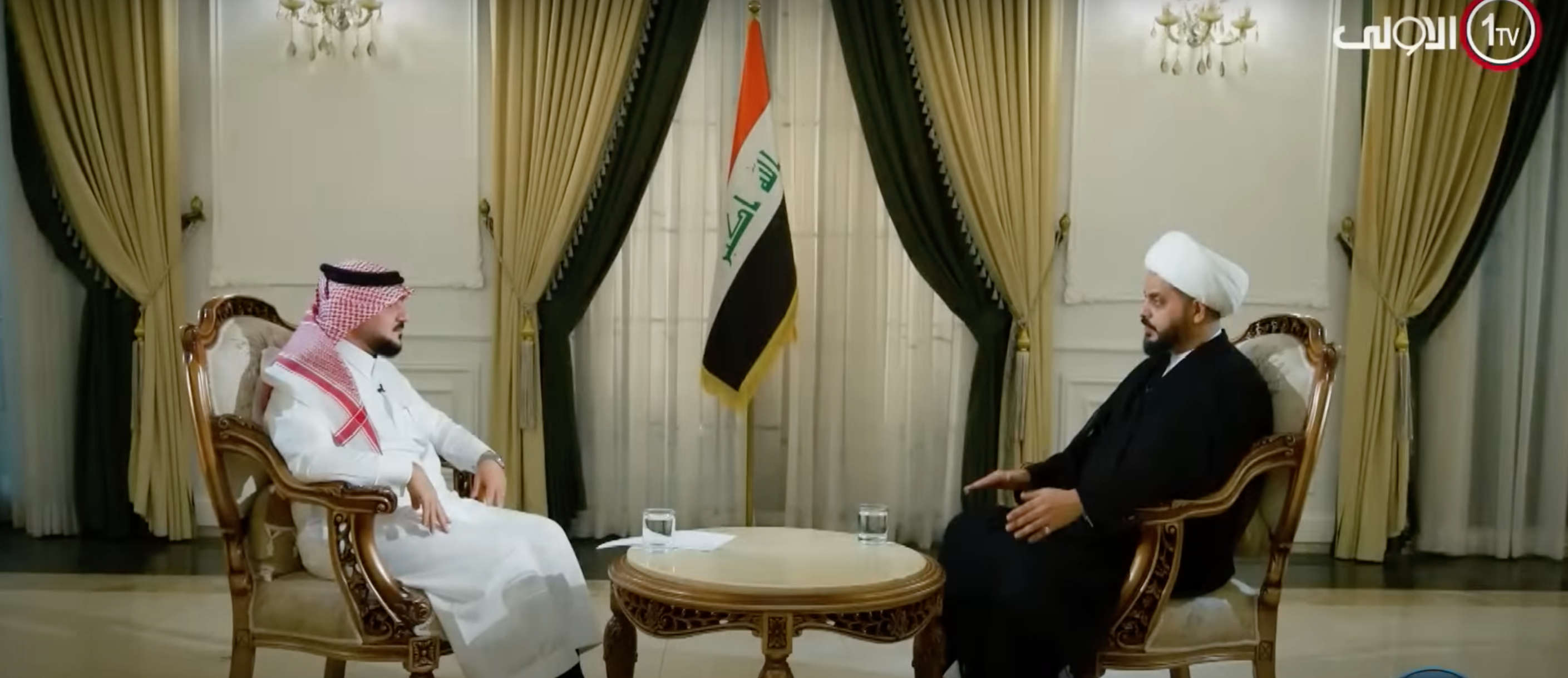 Qais al-Khazali appears on Iraq's Oula TV, May 29. 2025