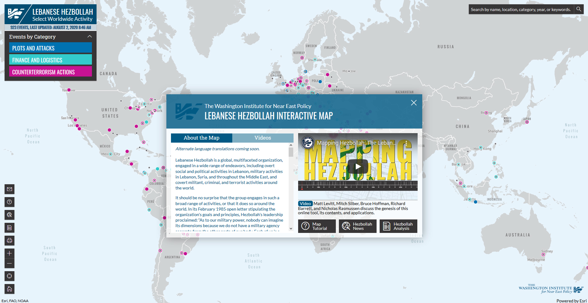 رسم خريطة للأنشطة العالمية لـ «حزب الله»  The Washington Institute