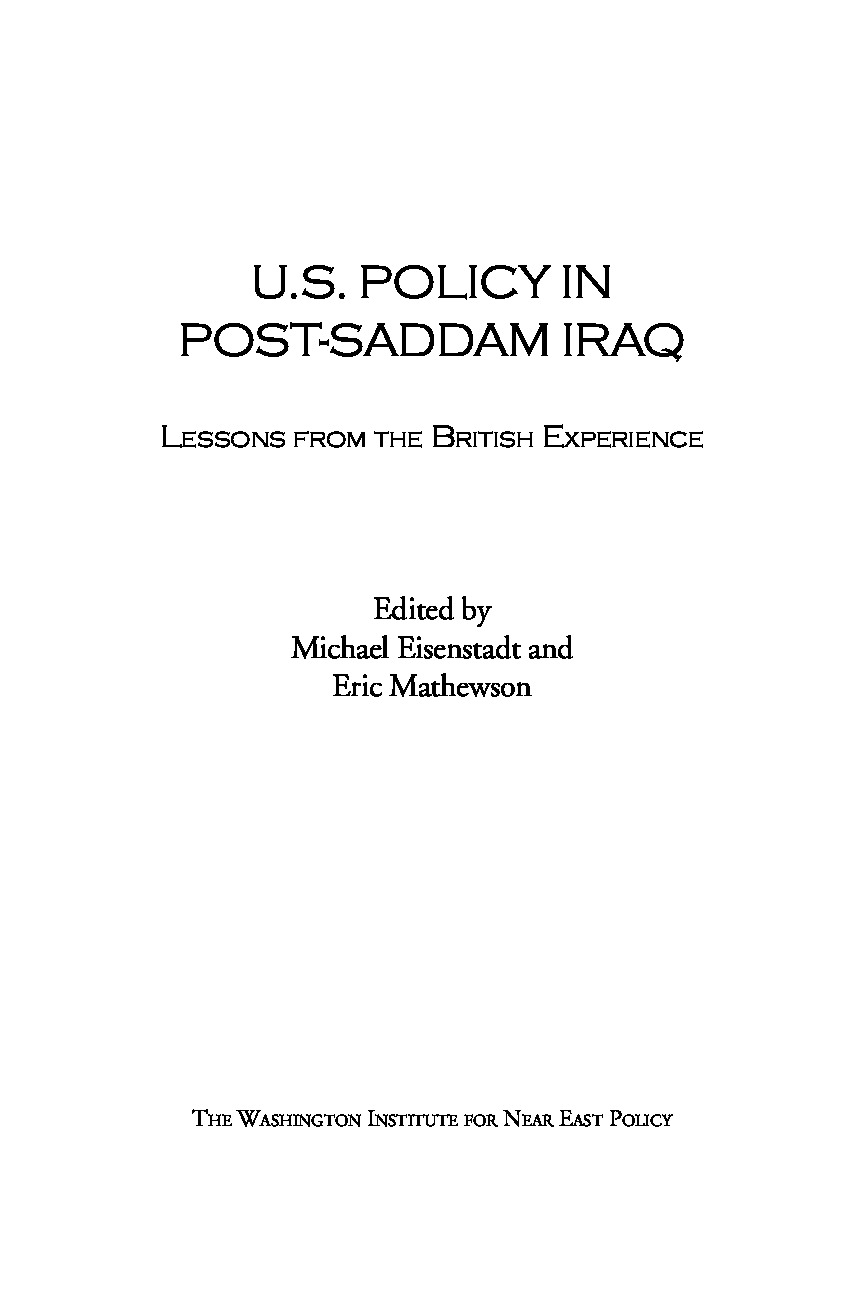 U.S.PolicyinPostSaddamIraq.pdf.pdf