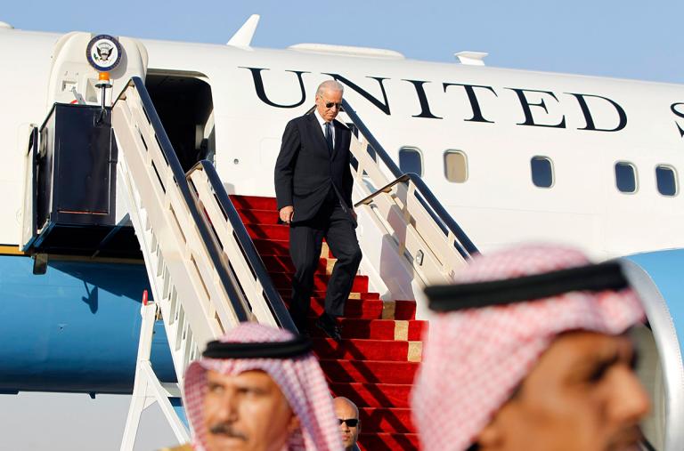 Vice President Joe Biden arrives in Saudi Arabia