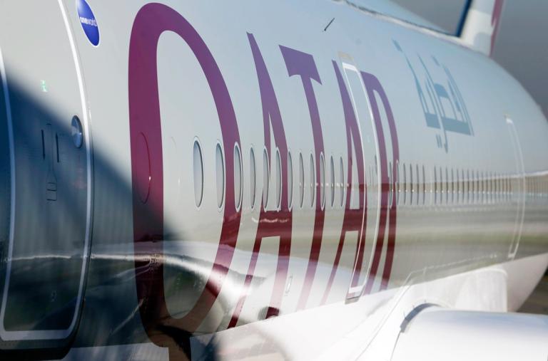 A Qatar Airways Airbus A350 fuselage