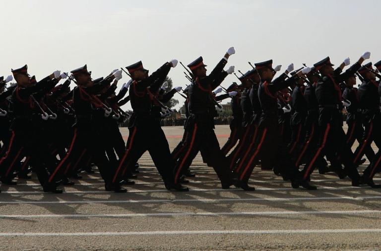 Iraqi forces marching