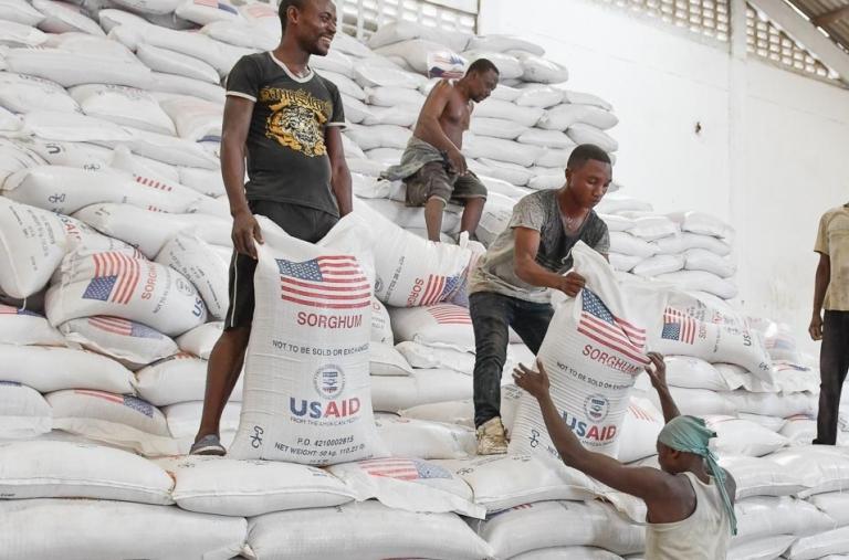 USAID food aid distribution in Kenya