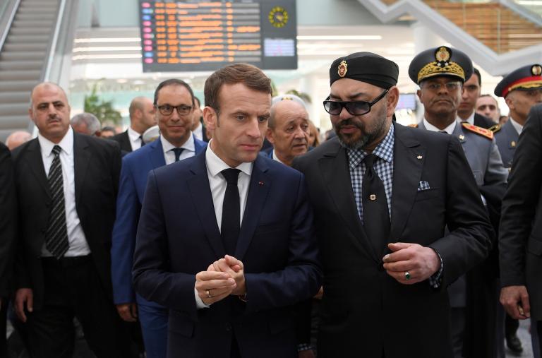 French President Macron and Moroccan King Mohammed VI in Rabat - source: Reuters