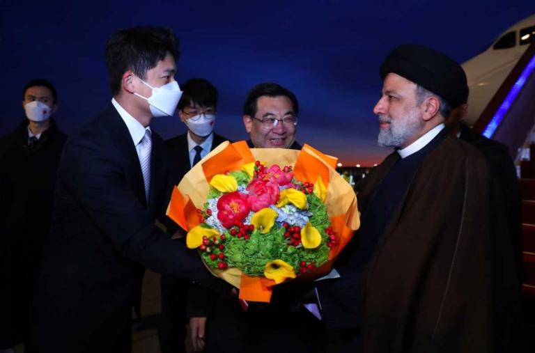 Iranian president Raisi is greeted upon his arrival for a state visit to China in February 2023 - source: Government of Iran