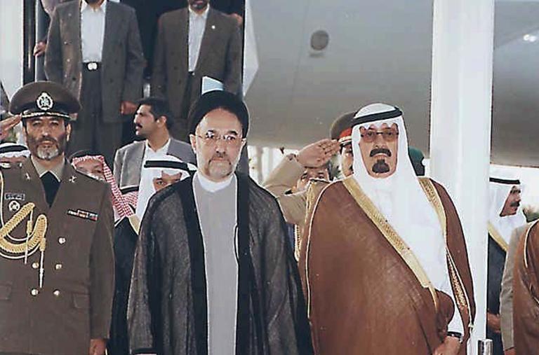 Saudi Deputy Prime Minister Prince Abdullah greets Iranian President Khatami in Jeddah in May 1999 - source: Reuters