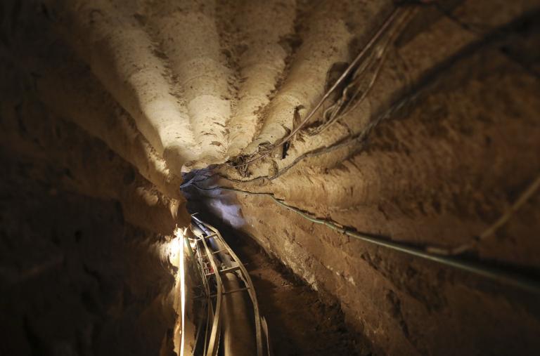 A suspected Hezbollah tunnel under the Lebanon-Israel border discovered by the IDF - source: Reuters
