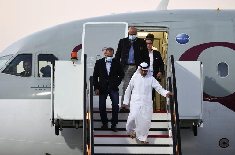 American prisoners released by Iran arrive in Doha, Qatar,in September 2023 - source: Reuters