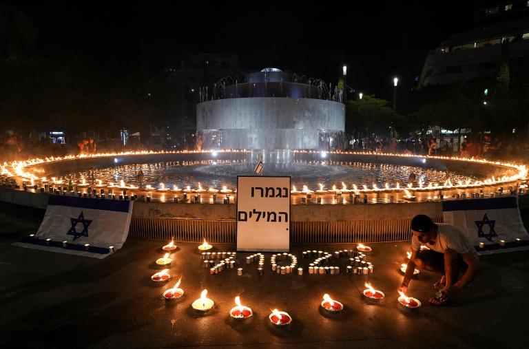 A memorial in Tel Aviv to the victims of the OCtober 7 Hamas terror attacks - source: Reuters