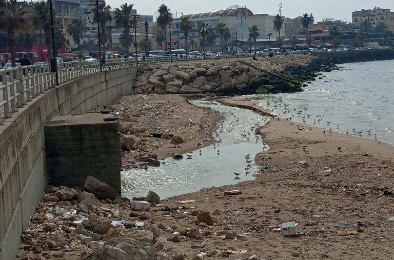 Drainage system in Sidon, Lebanon