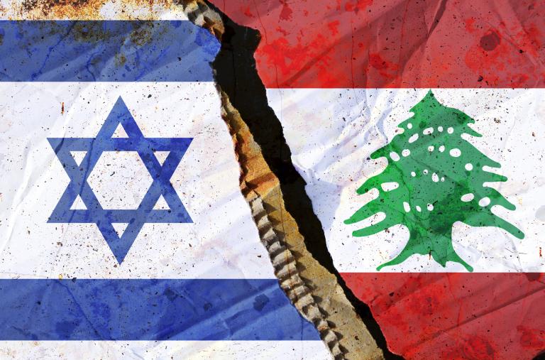 A photo illustration depicts Israeli and Palestinian flags - source: Reuters