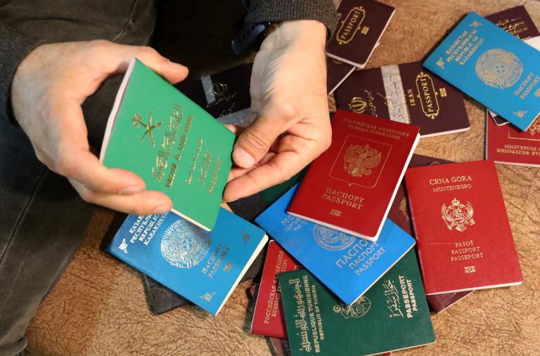 Passports seized from foriegn fighters in northern Syria - source: Reuters