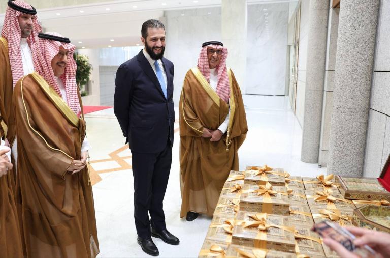 Syrian president Sharaa meets with a delegation of Saudi businessmen in Damascus - source: Reuters