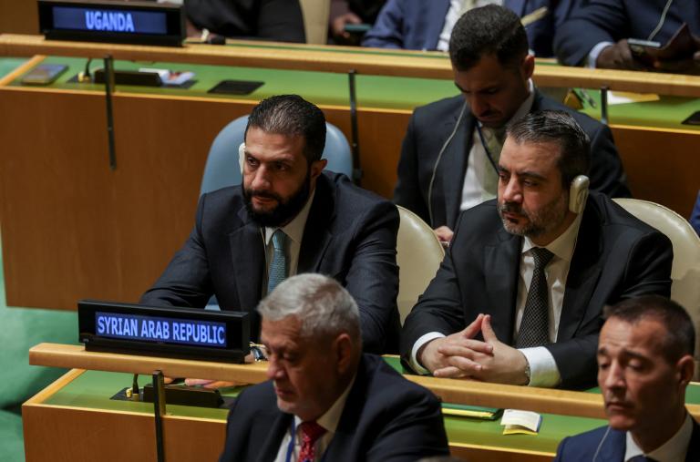 Syria's President Ahmed al-Sharaa attends the 80th United Nations General Assembly in 2025 - source: Reuters