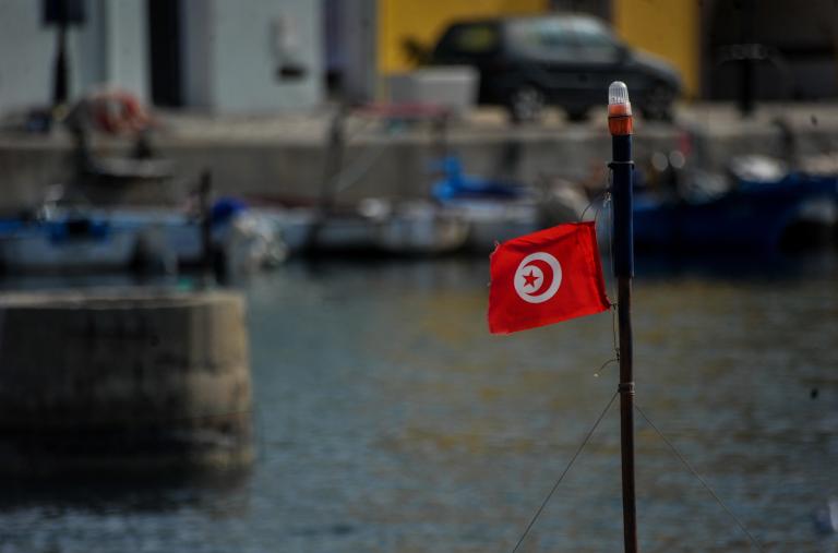 A Tunisian flag flies at the port of Bizerte - source: Reuters