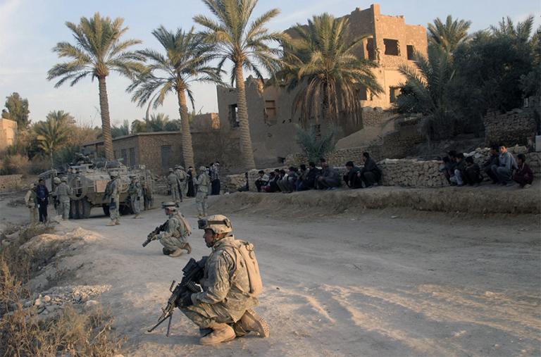 US Army soldiers on patrol in Iraq