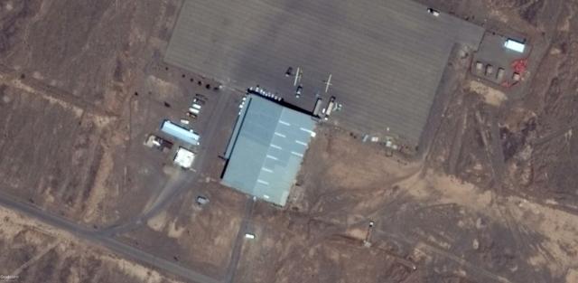 Google Earth view of an Iranian drone base in western Syria, taken in May 2017