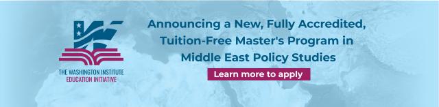Promo box featuring the Master's in Middle East Policy program