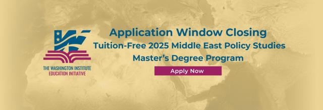 Master's in Middle East Policy promo - apply now