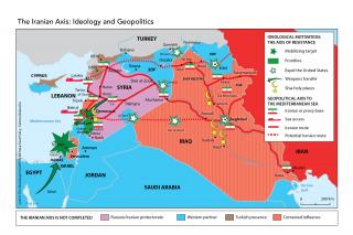 Map "The Iranian Axis: Ideology and Geopolitics"