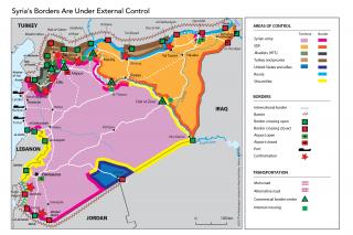 Map "Syria's Borders Are Under External Control"