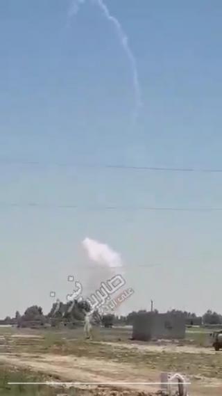 image purporting to show the June 11 rocket attack near Deir Ezzor.  Posted to Sabereen at 12.52 hrs