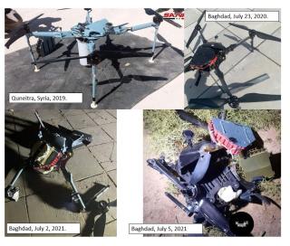 Quadcopters in Syria and Iraq, 2019-2021