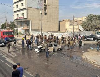 Burned family car in Basra, Dec 11, 2021