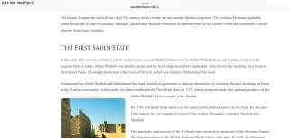 Second screenshot of Saudi embassy website showing historical wording change.