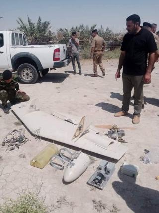 Iranian-built Qasef-2k drone found in Dhi Qar province, Iraq, August 23, 2022.