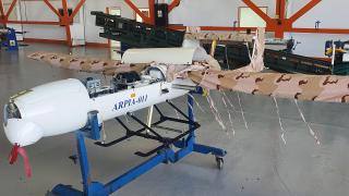 Photo of an Iran-linked drone at a military base in Venezuela.