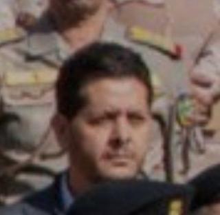 Laith al-Khazali on the right of the class photo at the Iraqi Defense University, February 2023