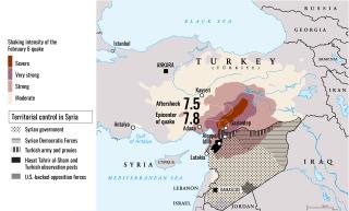 Intensity of 2023 earthquake in Turkey, Syria