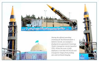 Unveiling of the Khoramshar-4 missile, various angles, May 2023
