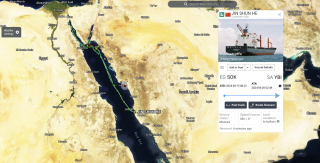 Chinese-flagged container ship Jin Shun He (IMO 9144316) since leaving Jeddah on April 9, 2024.