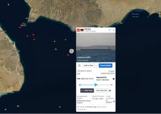 Screenshot of AIS data from the ship Rigel.