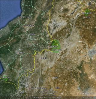 Refugee Zones on the Syrian-Turkish Border (map)