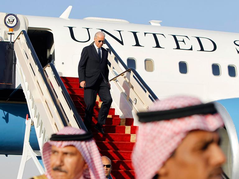 Vice President Joe Biden arrives in Saudi Arabia