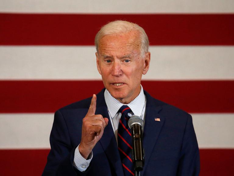 Former Vice President Joe Biden speaks in 2020