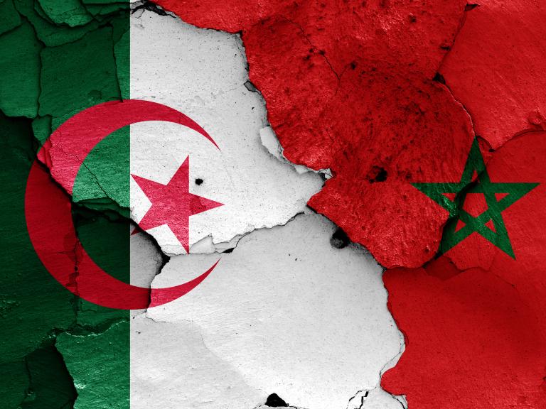 Algeria Morocco flags