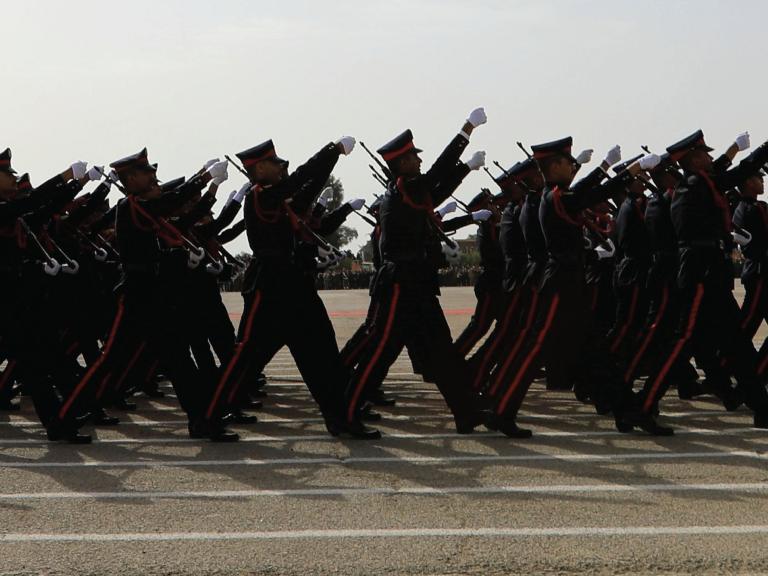 Iraqi forces marching