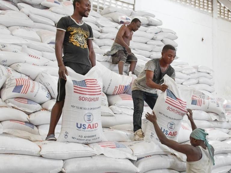 USAID food aid distribution in Kenya