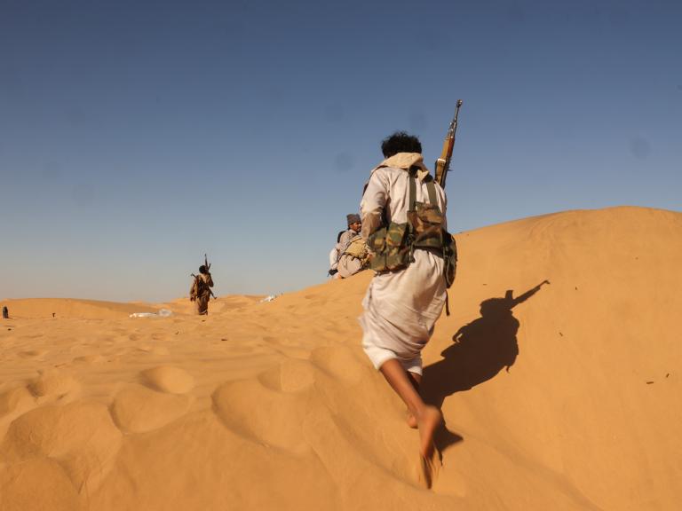 Pro-government tribal fighters advance in Marib Province, Yeman - source: Reuters